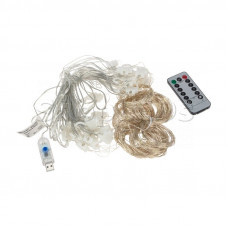 Гирлянда Светодиодный дождь из росы 6х3 м, белый, USB + пульт управления NEON-NIGHT