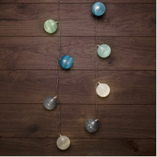 Тайские фонарики Северное сияние 3,5 м, прозрачный ПВХ, 20 LED, теплый белый