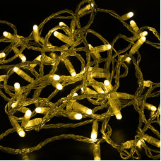Гирлянда светодиодная Нить 10м 100 LED ЖЕЛТЫЙ прозрачный ПВХ IP65 эффект мерцания 230В соединяется нужен блок 303-500-1 NEON-NIGHT