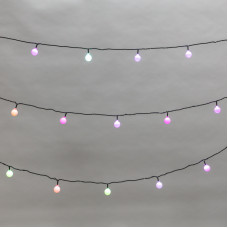 Гирлянда Шарики Ø25 мм, 5 м, темно-зеленый ПВХ, 25 диодов, цвет RGB