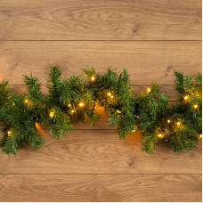 Гирлянда еловая 2,7м, диаметр 26см, теплое белое свечение 80 LED с эффектом мерцания NEON-NIGHT