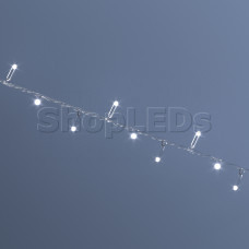 Светодиодная гирлянда VELA 10м, 24 В, белая, прозрачный провод