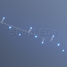 Светодиодная гирлянда VELA 10м, 24 В, синяя, прозрачный провод