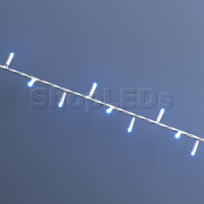 Светодиодная гирлянда VELA 10м, 24 В, синяя, белый провод ПВХ