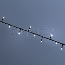Светодиодная гирлянда VELA 10м, 24 В, белая, мерцающая, черный провод