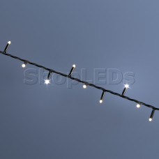 Светодиодная гирлянда VELA 10м, 24 В, теплая белая, мерцающая, черный провод